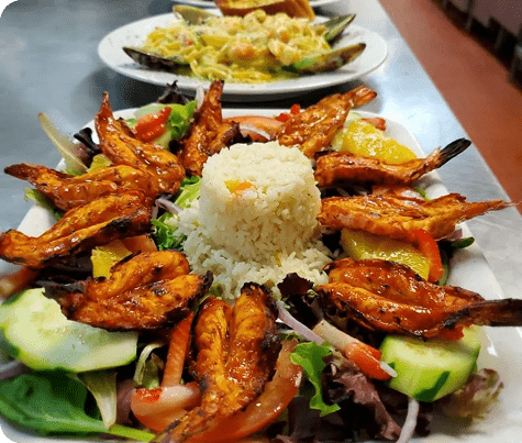 Nayarit-style seafood with a festive atmosphere